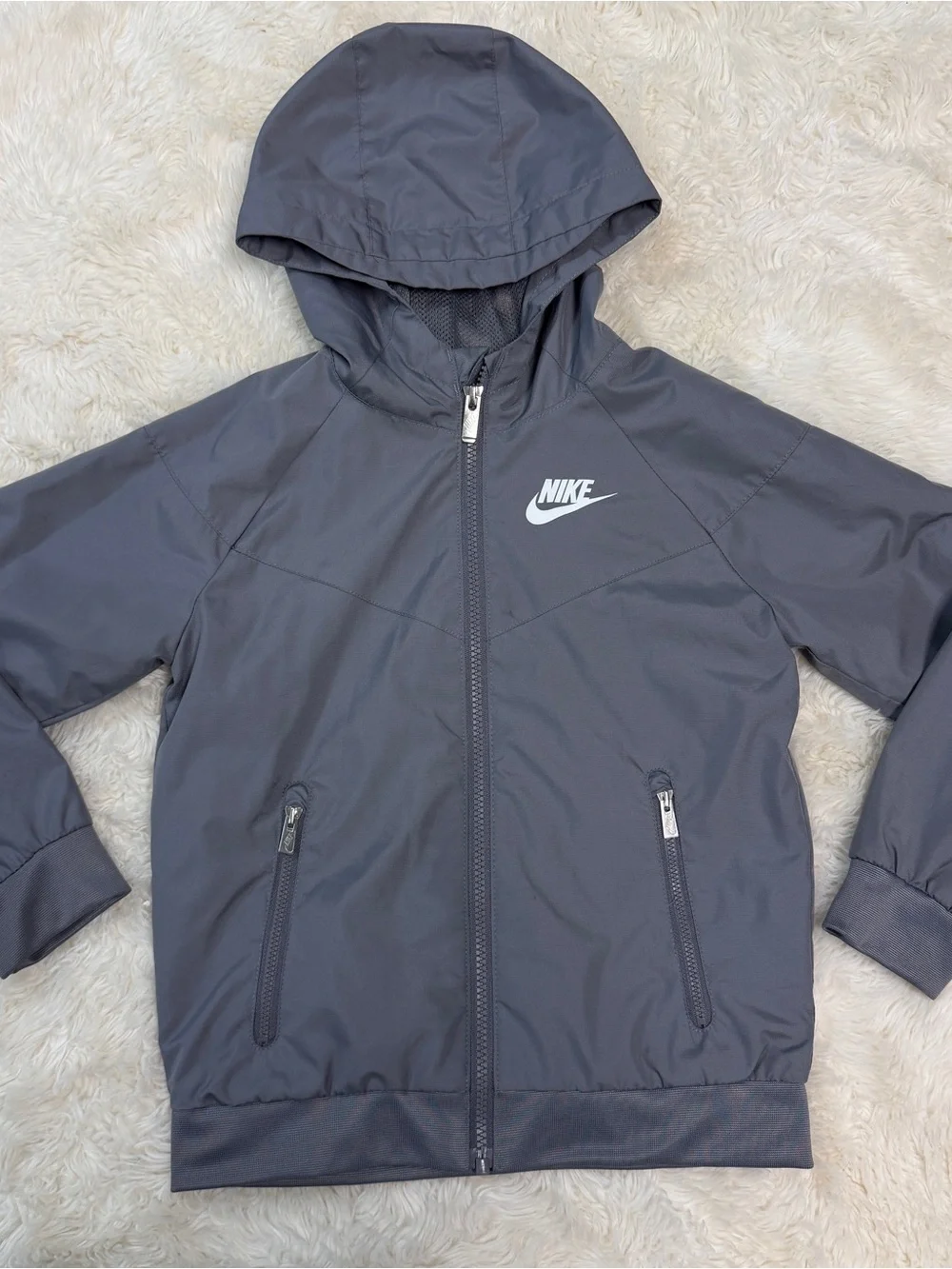 Nike Gray Windbreaker Lightweight Jacket